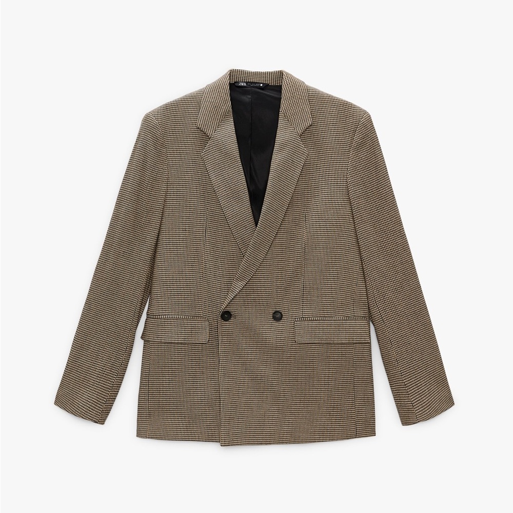 ZARA HOUNDSTOOTH MEN-STYLE BLAZER